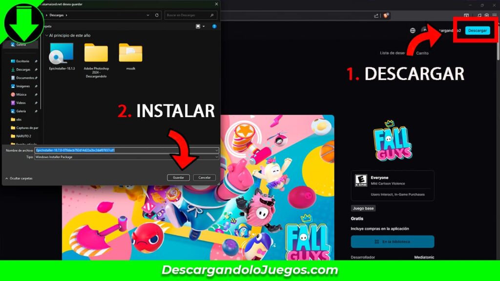 Instalar Epic Games en tu PC