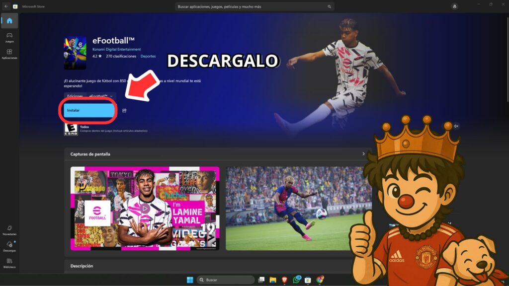 Descarga eFootBall Desde Microsoft Store