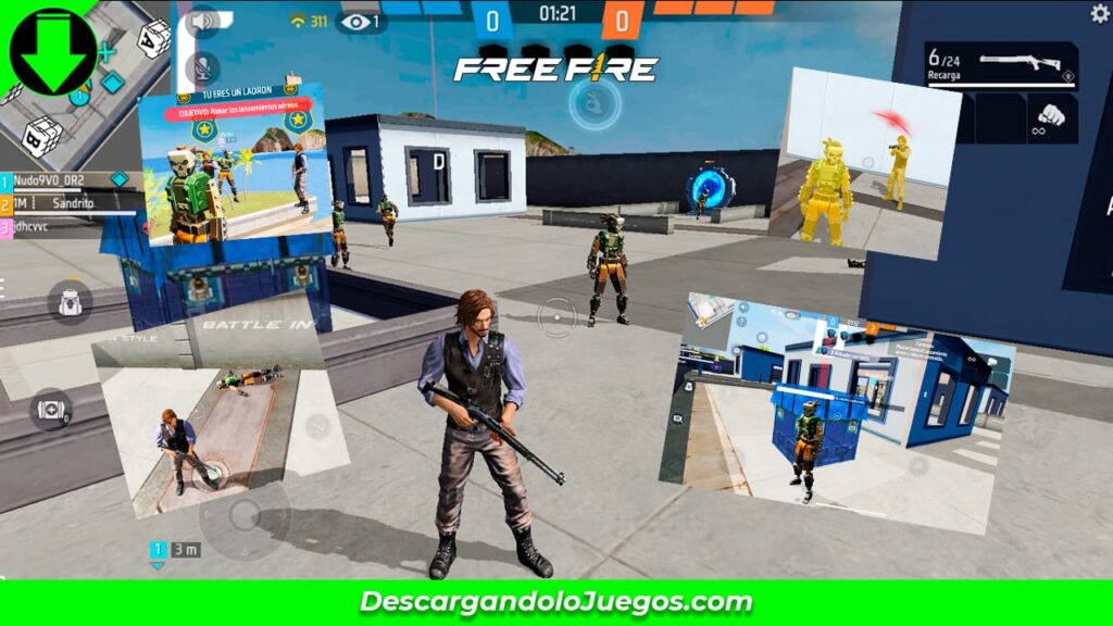 Códigos de mapas en FreeFire - Mapa Ladrones Entre Nosotros con policías