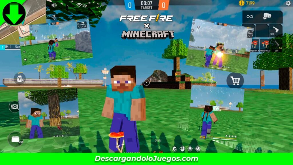 Mapa Minecraft 1 vs 1 personalizado con zonas cerradas